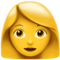 Woman emoji on Apple